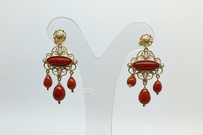 Orecchini in Corallo
