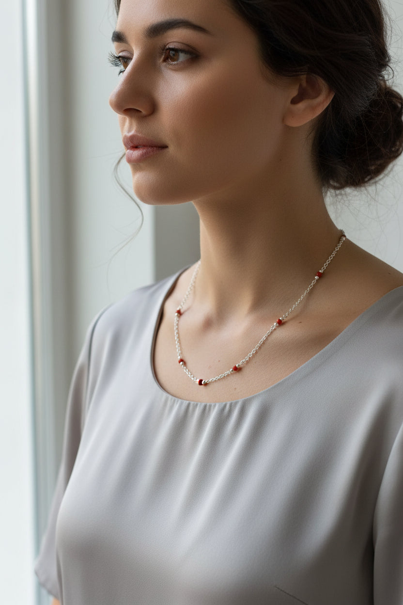 Collana in Corallo e Argento