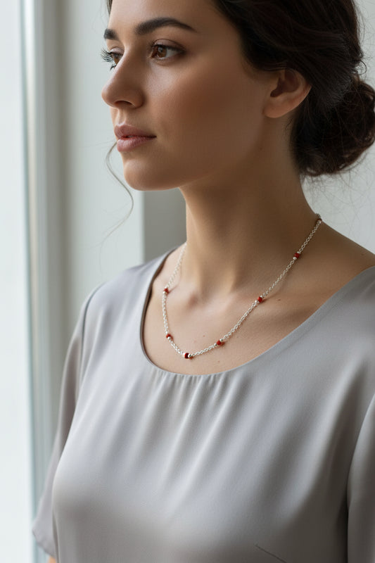 Collana in Corallo e Argento