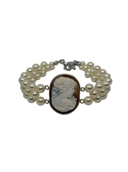 Bracciale in Cammeo Artistico incisione "Profilo di Donna"