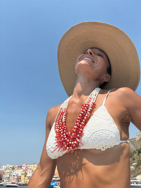 Collana in Perle e Corallo