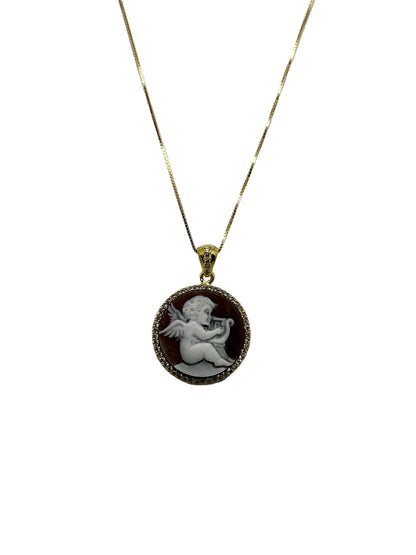 Collana in Cammeo incsione "Putto"