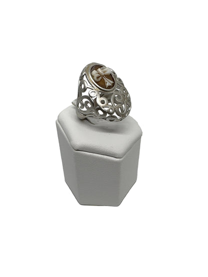 Anello in Cammeo incisione "Fiocco"