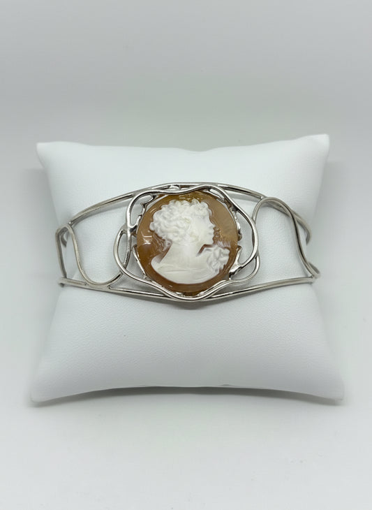 Bracciale in Cammeo Schiava incisione "Profilo di Donna"