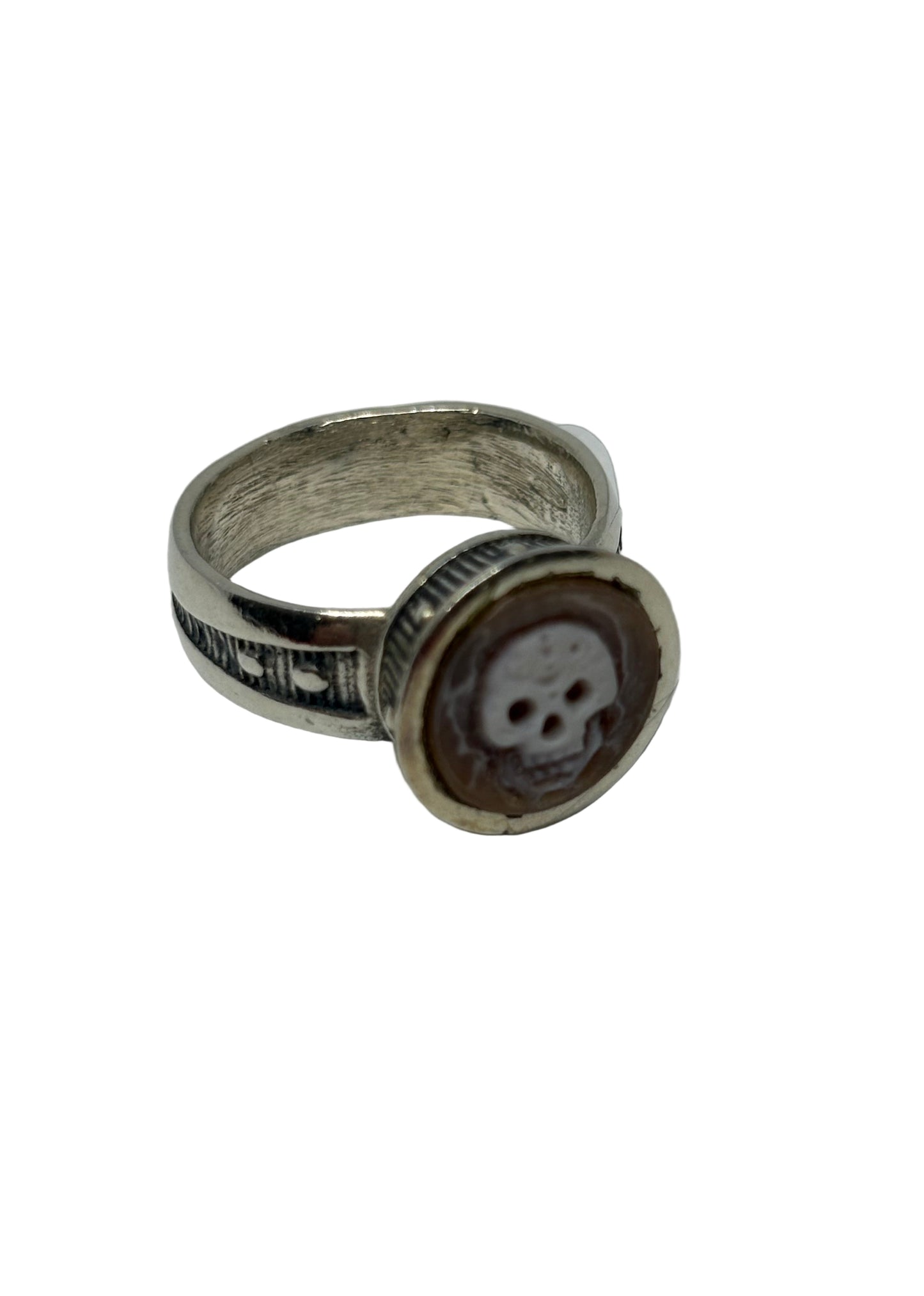 Anello in Cammeo "Incisione Teschio"