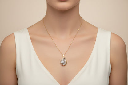 Collana in Cammeo incisione "Sole Luna"