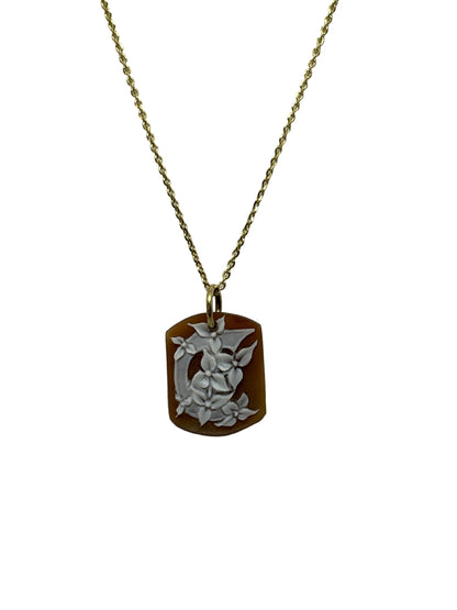 Pendente in Cammeo incisione "Lettera C"