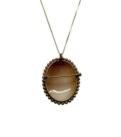 Spilla Pendente in Cammeo incisione "Profilo di Donna"