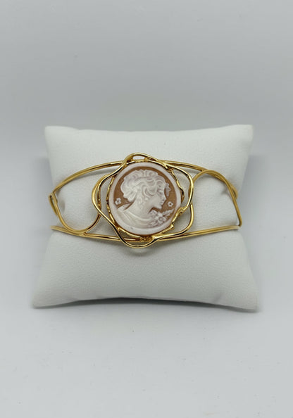 Bracciale in Cammeo Schiava incisione "Profilo di Donna"