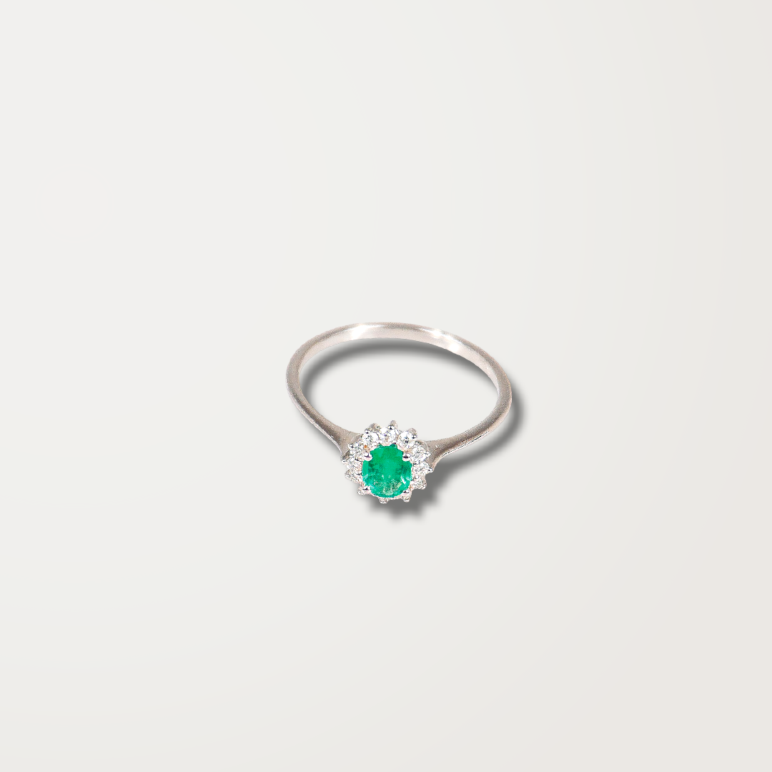 Anello Oro Diamanti e Zaffiro