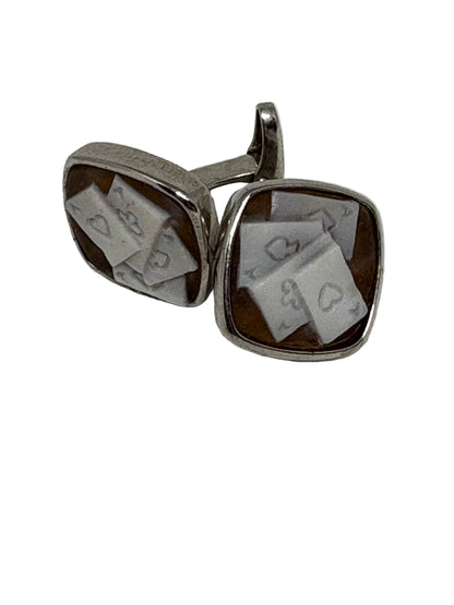 Gemelli in Cammeo  "Cameo Italiano Carte Poker"