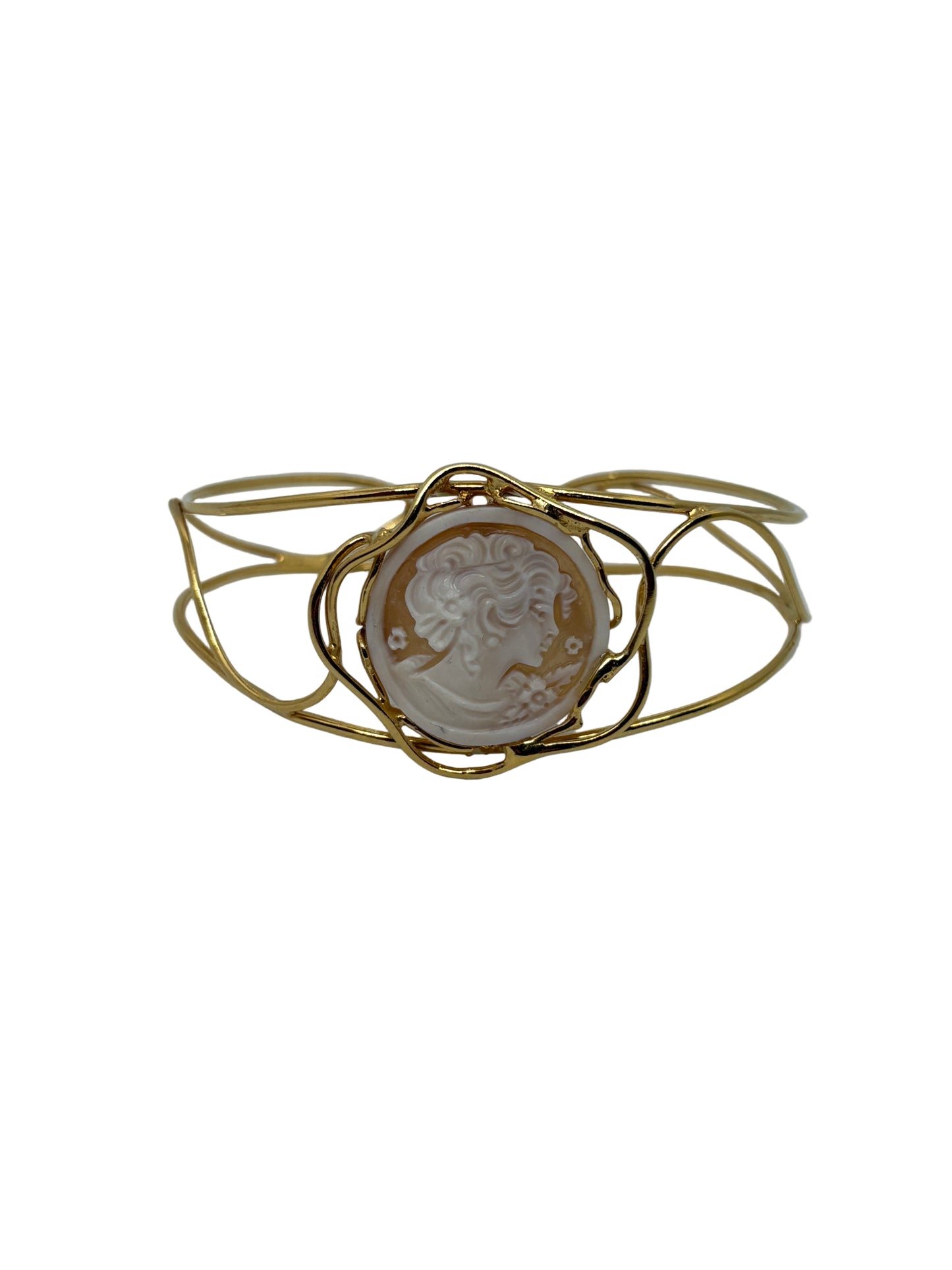 Bracciale in Cammeo Schiava incisione "Profilo di Donna"