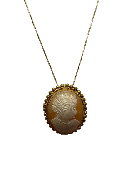 Spilla Pendente in Cammeo incisione "Profilo di Donna"