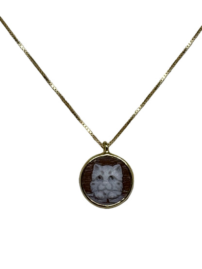 Collana in Cammeo incisione "Gatto"