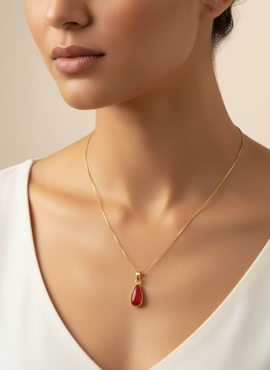 Pendente in Corallo "Goccia"