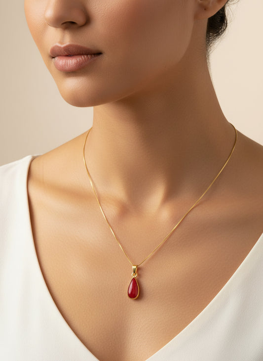 Pendente in Corallo "Goccia"