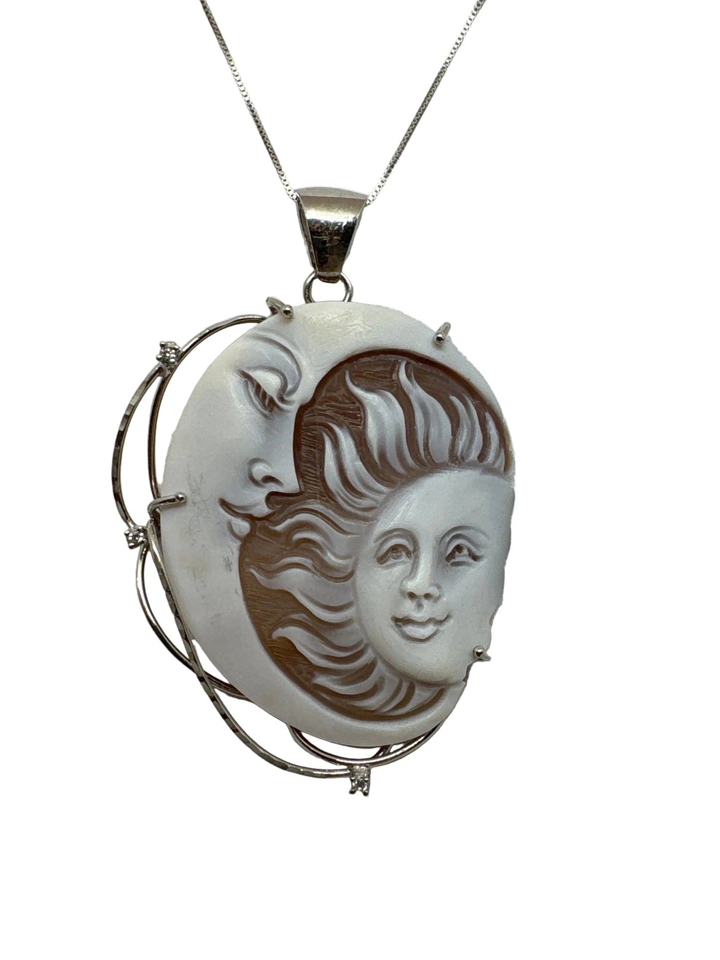 Pendente in Cammeo "Sole Luna"