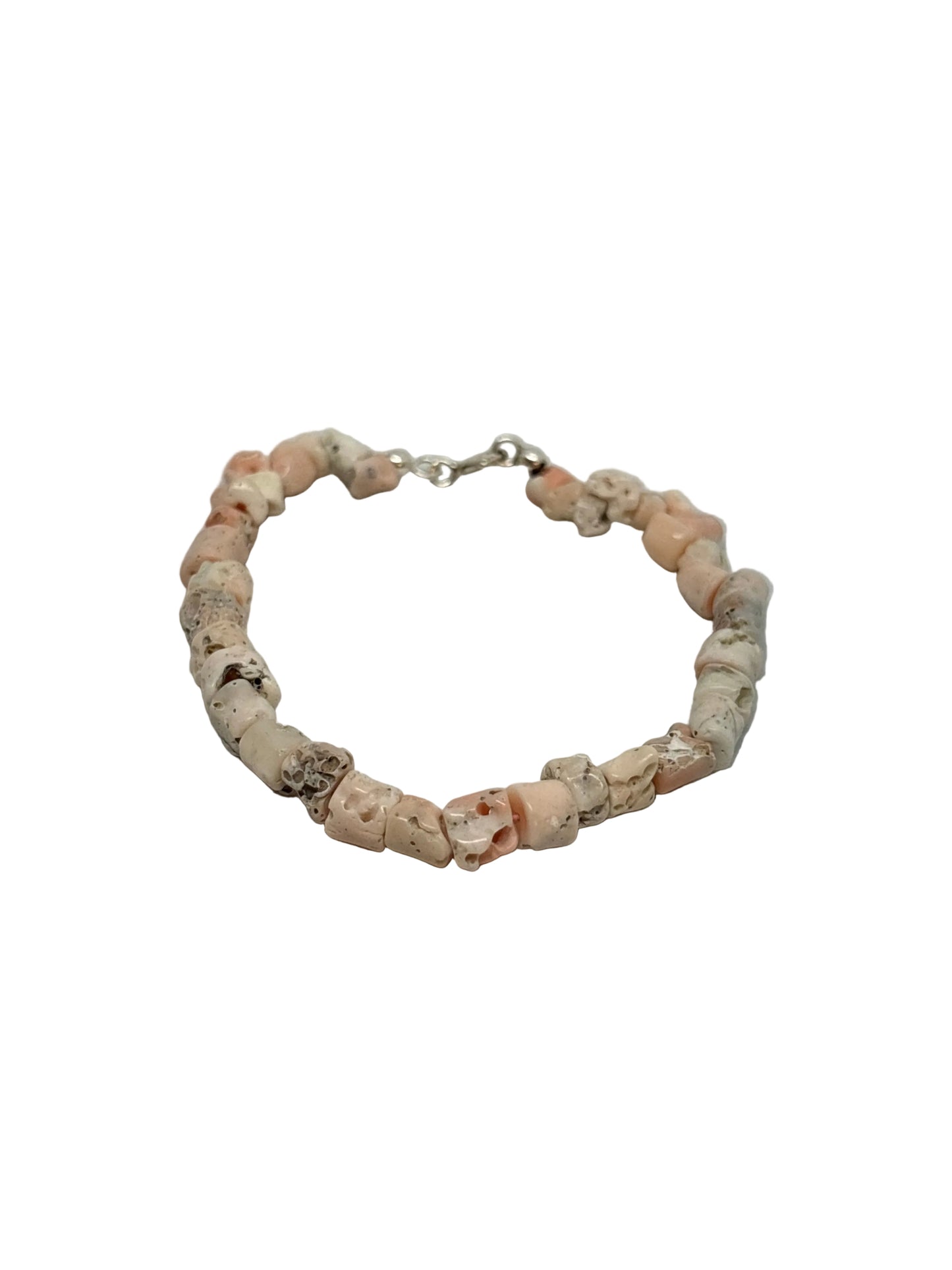 Bracciale in Corallo Rosa Grezzo