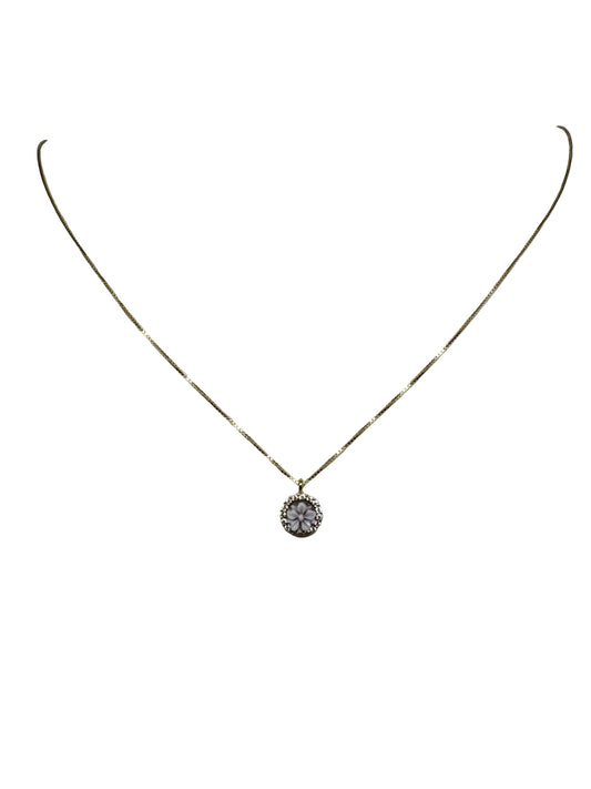 Collana Cammeo incisione "Fiori"