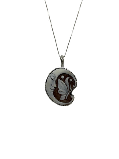 Pendente in Cammeo incisione "Luna"