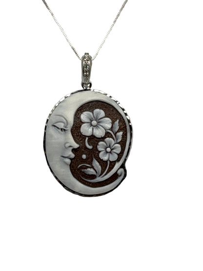 Pendente in Cammeo incisione "Luna"