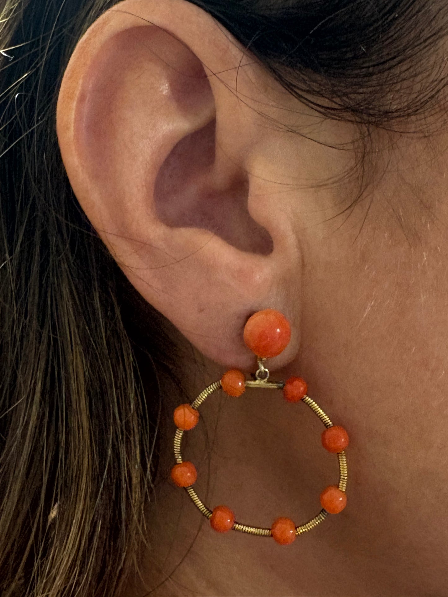 Orecchini in Corallo Antico