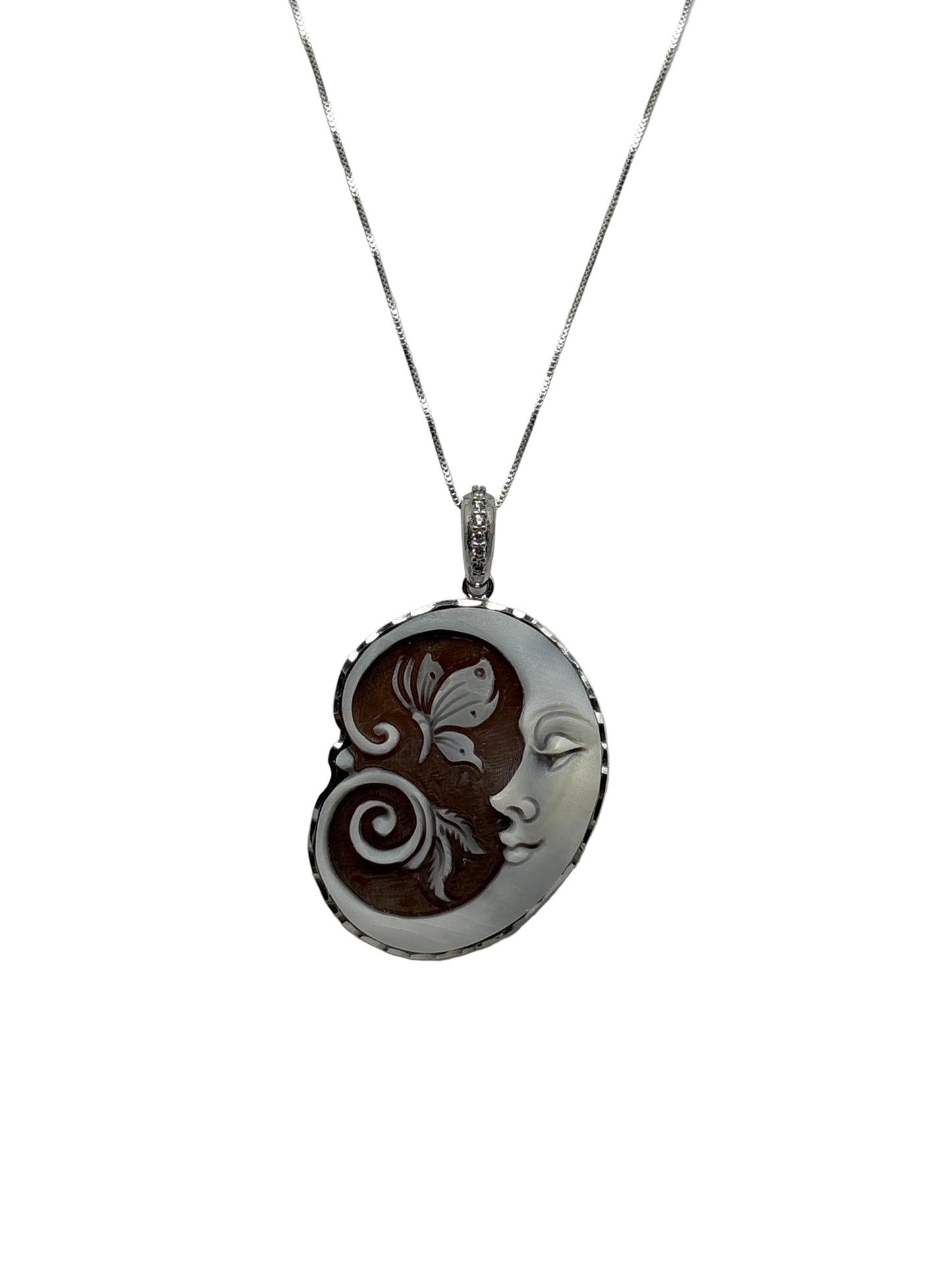 Pendente in Cammeo incisione "Luna"