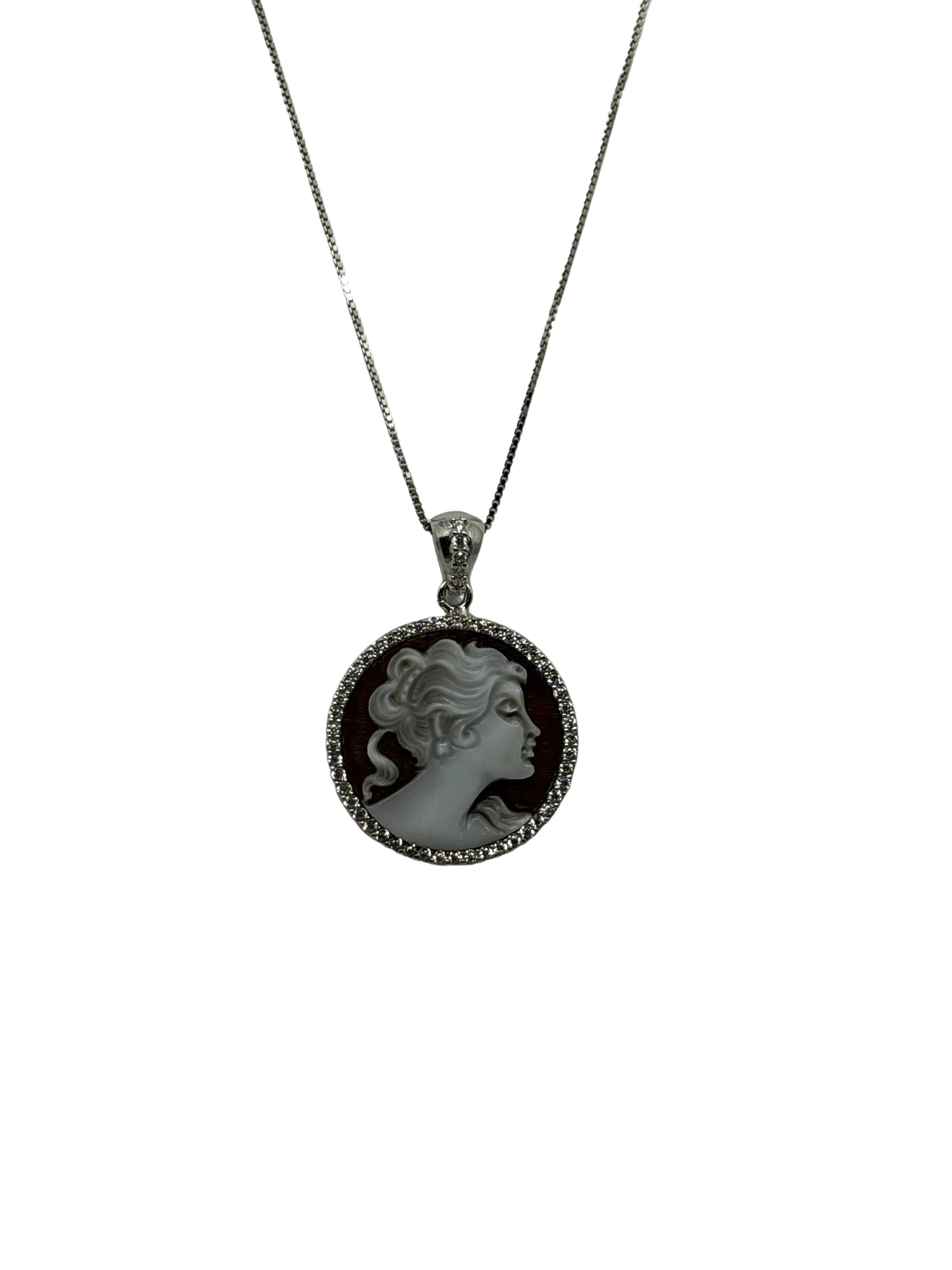 Collana in Cammeo incisione "Profilo di Donna"