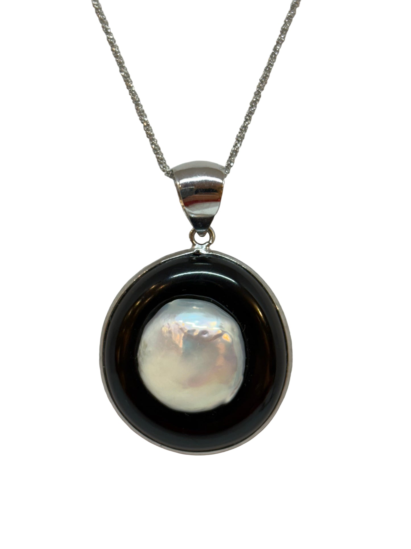 Pendente in Agata e Perla