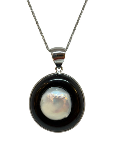 Pendente in Agata e Perla