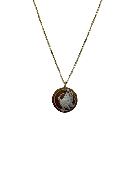 Collana in Cammeo incisione "Farfalla"