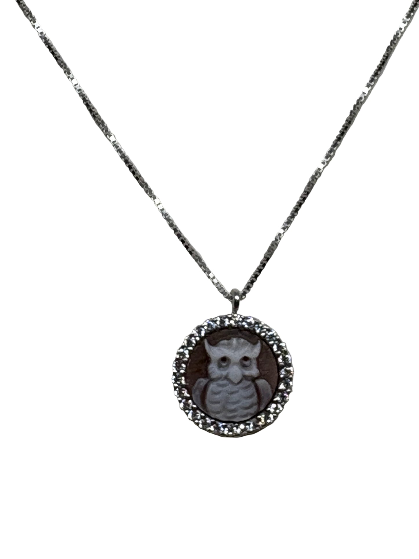 Collana in Cammeo incisione "Gufo"