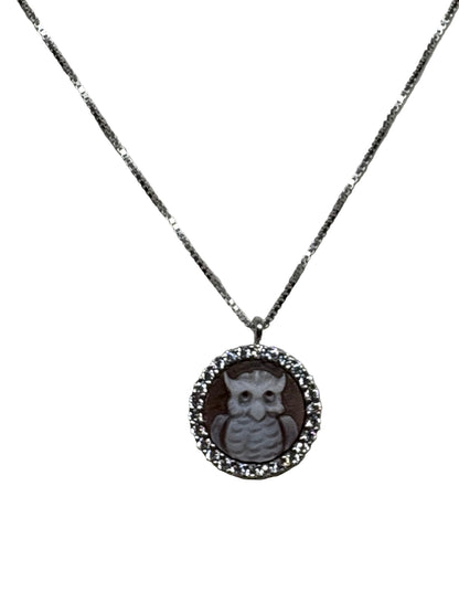 Collana in Cammeo incisione "Gufo"