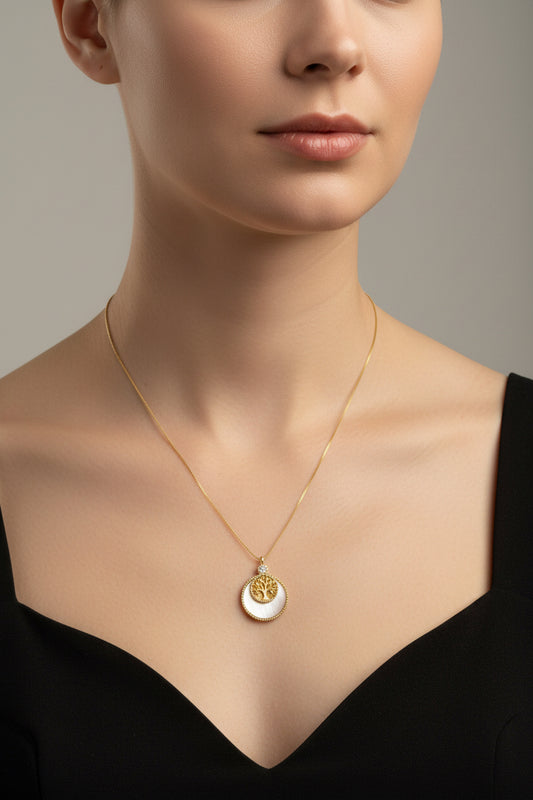 Collana in Cammeo incisione "Fiore"