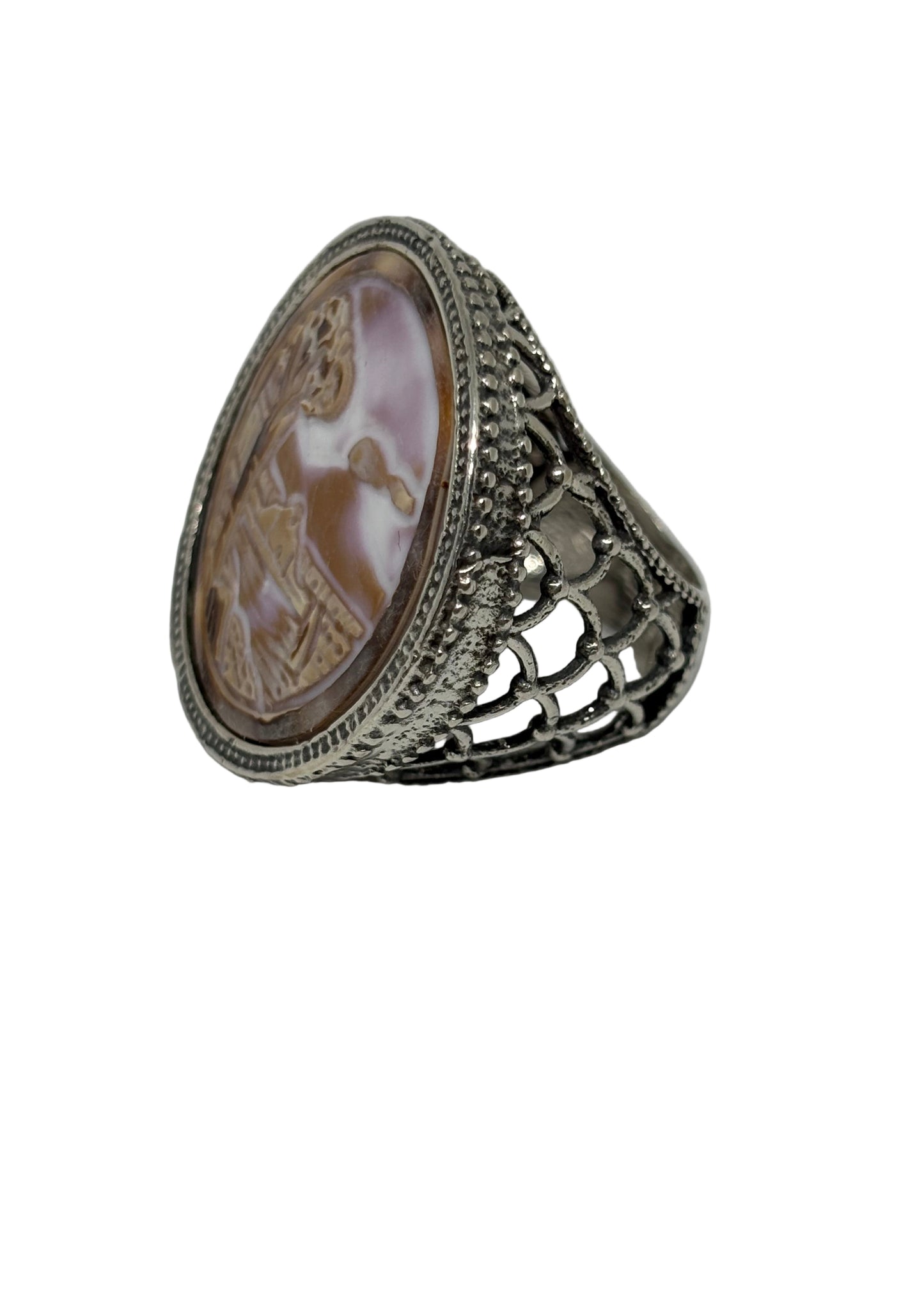 Anello in Cammeo Rappresentazione "Paesaggio"