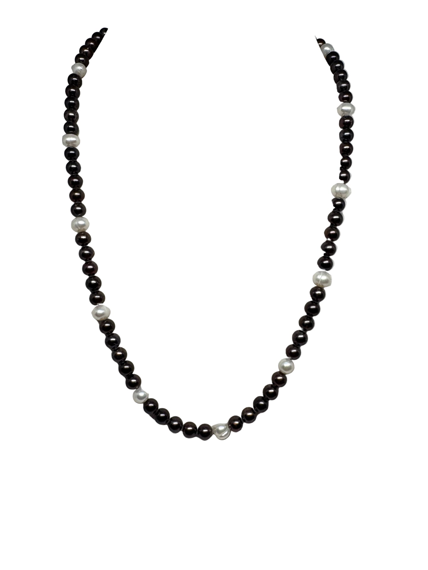 Collana di Perle Bianche e Nere