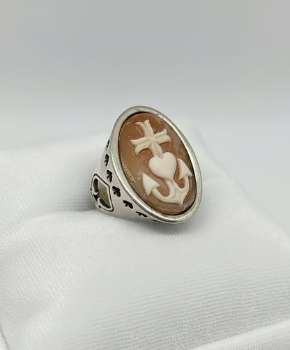 Anello in Cammeo Incisione  "Cuore di San Gennaro"