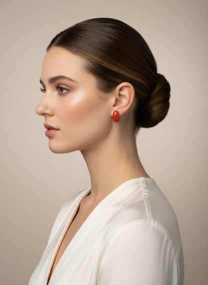 Orecchini in Corallo e Oro