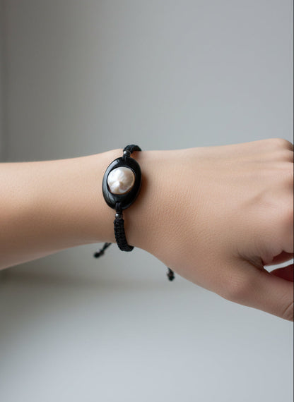Bracciale in Agata Cordoncino e Perla