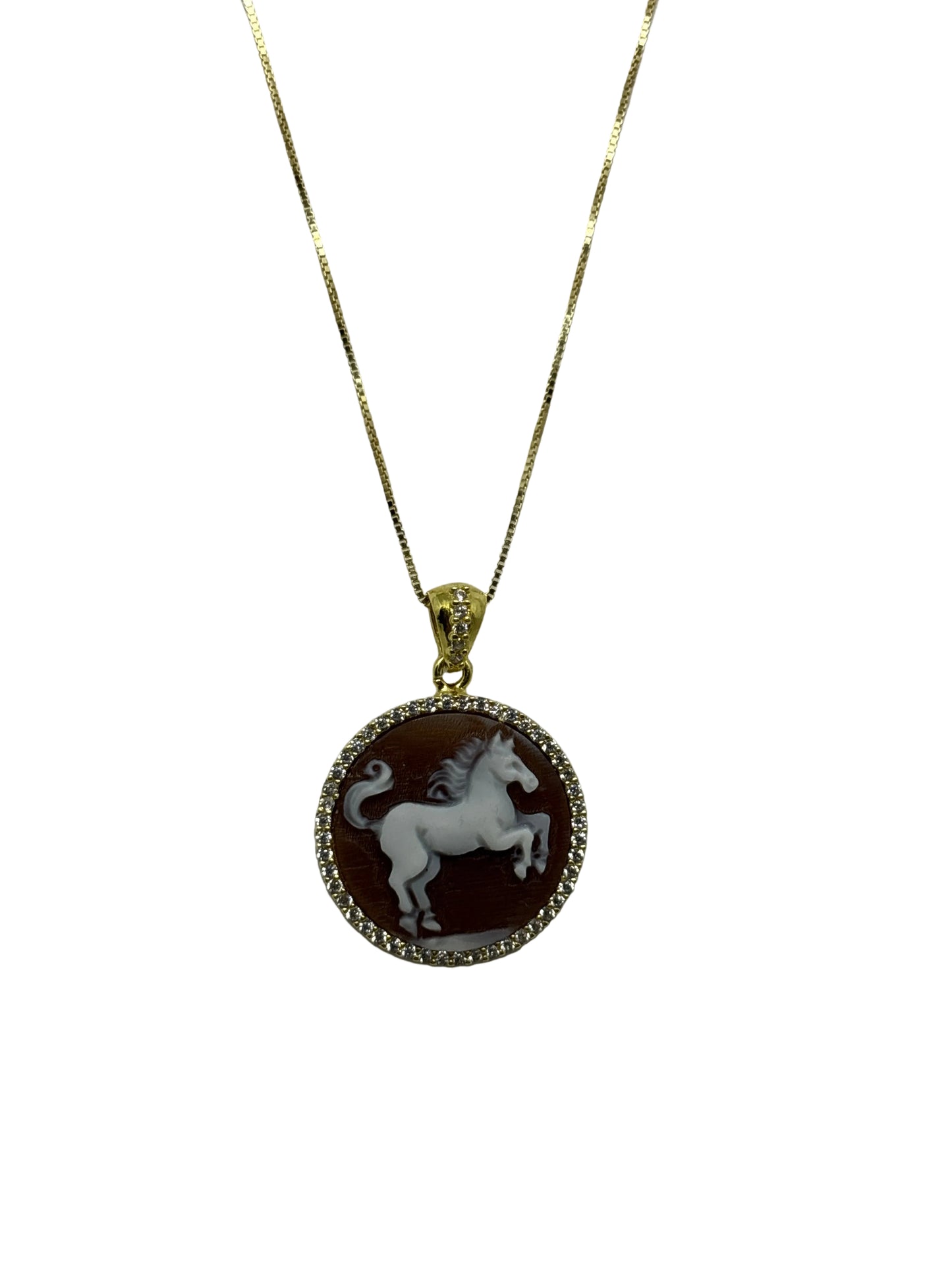 Collana in Cammeo incisione "Cavallo"