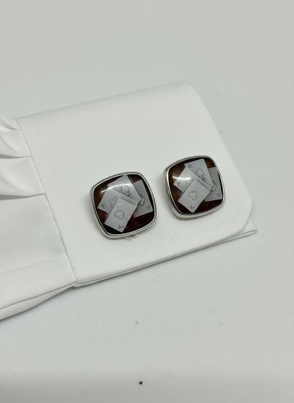 Gemelli in Cammeo  "Cameo Italiano Carte Poker"