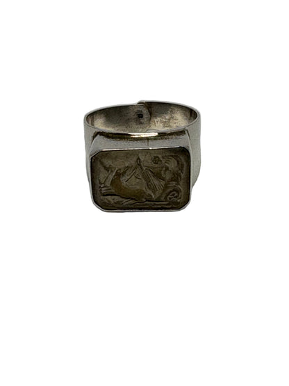 Anello in Cammeo e Pietra Lavica
