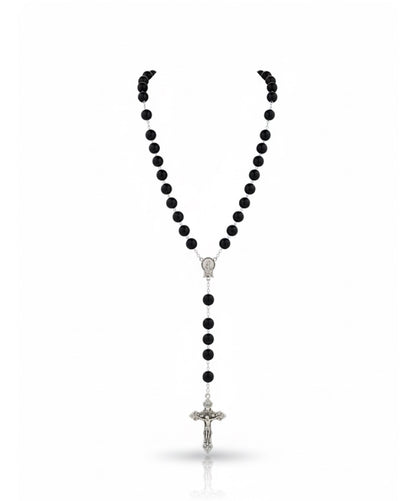 Rosario in agata Nera