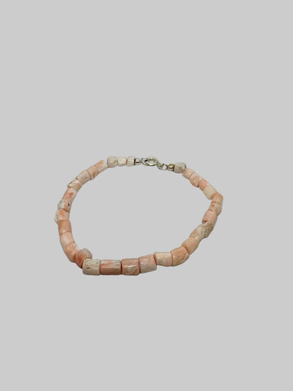Bracciale In Corallo Rosa Grezzo