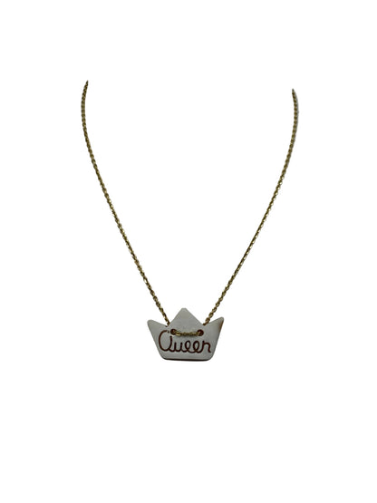 Collana in Cammeo incisione "Corona + Queen"