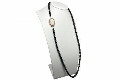 Collana in Agata e Cammeo incisione "Fiori"