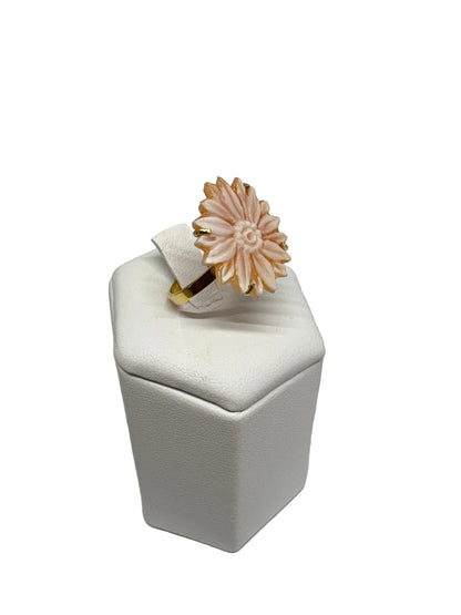 Anello in Cammeo incisione Fiore Sfioccato