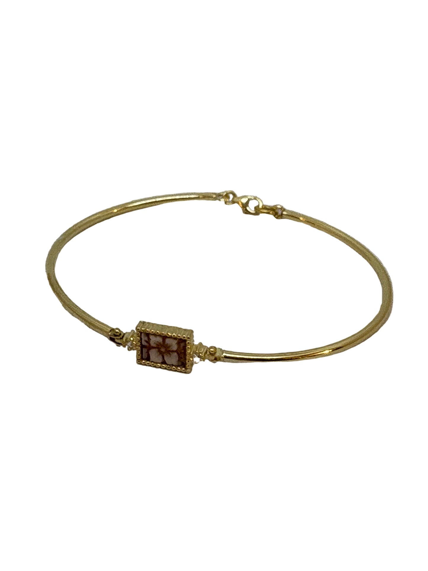Bracciale in Cammeo incisione "Fiore"