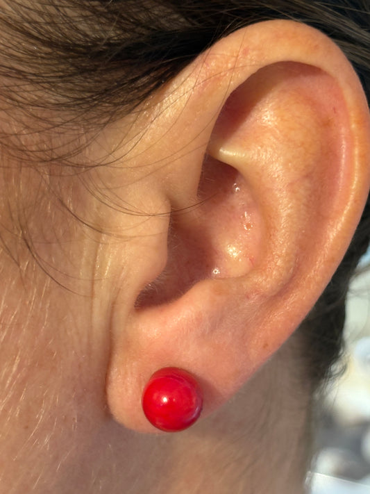 Orecchini in Corallo Bambù