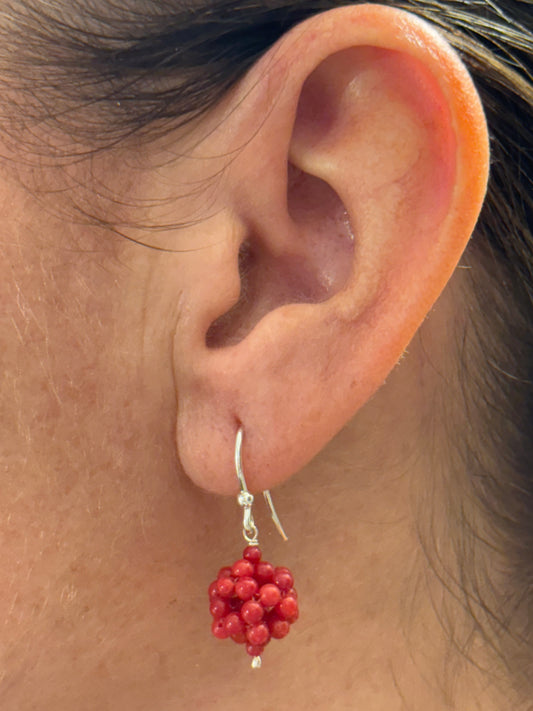 Orecchini in Corallo Bambù